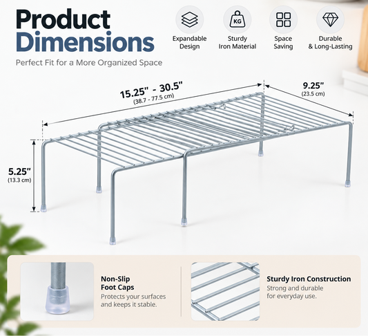 Expandable Iron Cabinet Organizer