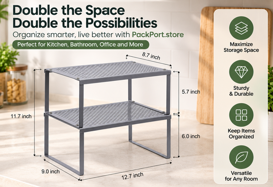Stackable Kitchen Shelf Organizer Set
