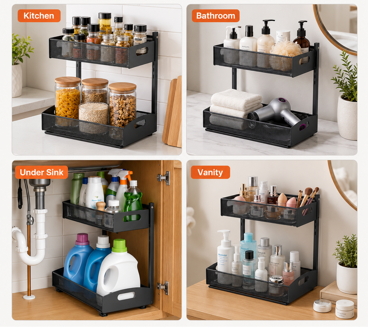 2-Tier Pull-Out Sink Organizer