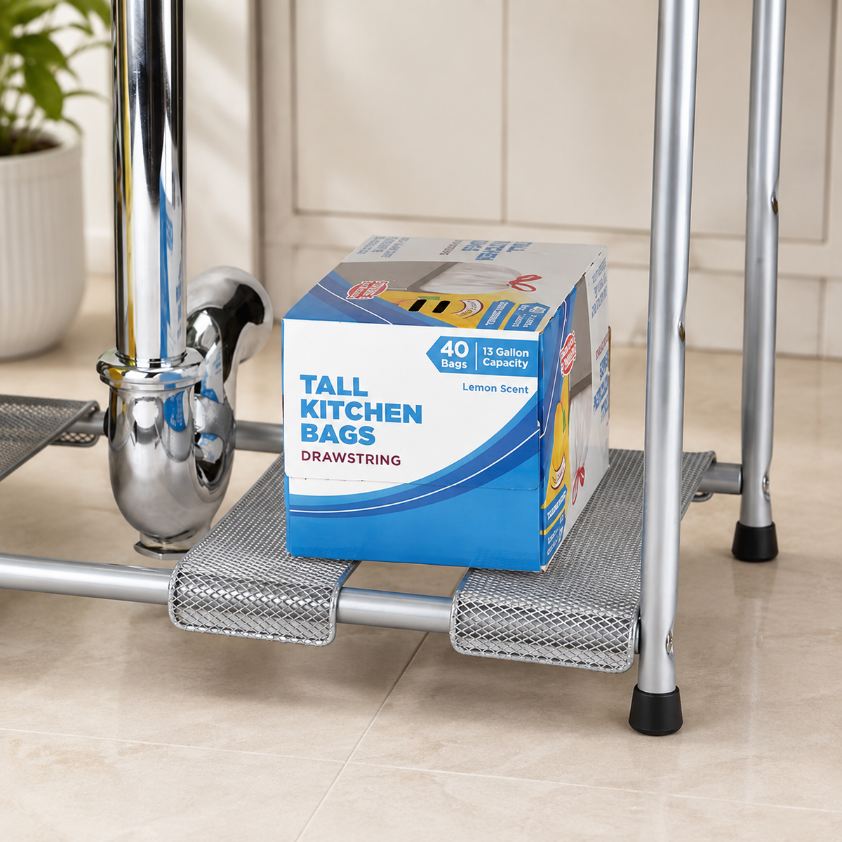 Expandable Under-Sink Storage Shelf